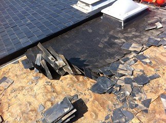 Rehabilitación de cubierta adosada en Las Rozas, fotografía 2 de la intervención documentada