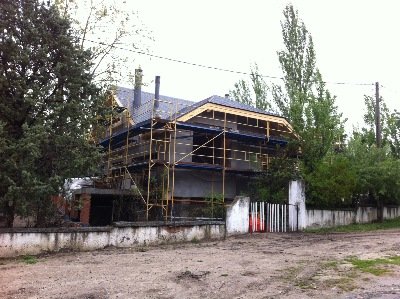Cubierta de pizarra en Los Molinos, fotografía 1 de la intervención documentada