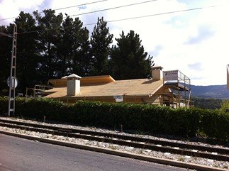 Cubierta nueva de pizarra en Cercedilla, fotografía 1 de la intervención documentada